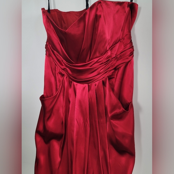 Alfred Angelo Red Satin Dress - Picture 6 of 15